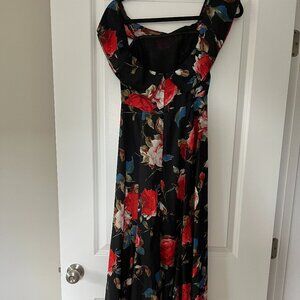 Lulus Floral Floor-Length Dress